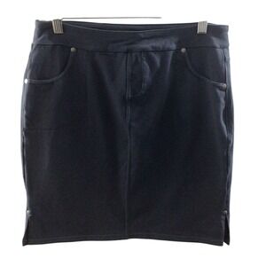 Athleta Women Charcoal Gray‎ Skirt Size S Pull On Stretch Knee Length Casual